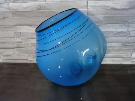 Glaskunst in blau/ Grande BOLLA di Vetro