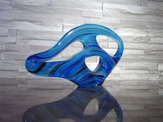 Glaskunst in blau/ FORMA di Vetro Organico