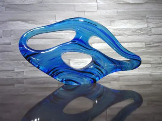 Glaskunst in blau/ FORMA di Vetro Organico