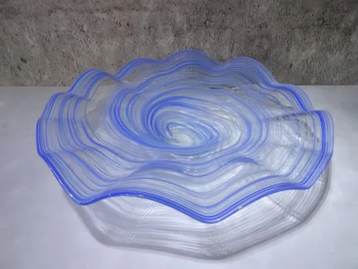 Glasschale in blau/ RICCIOLO di Vetro